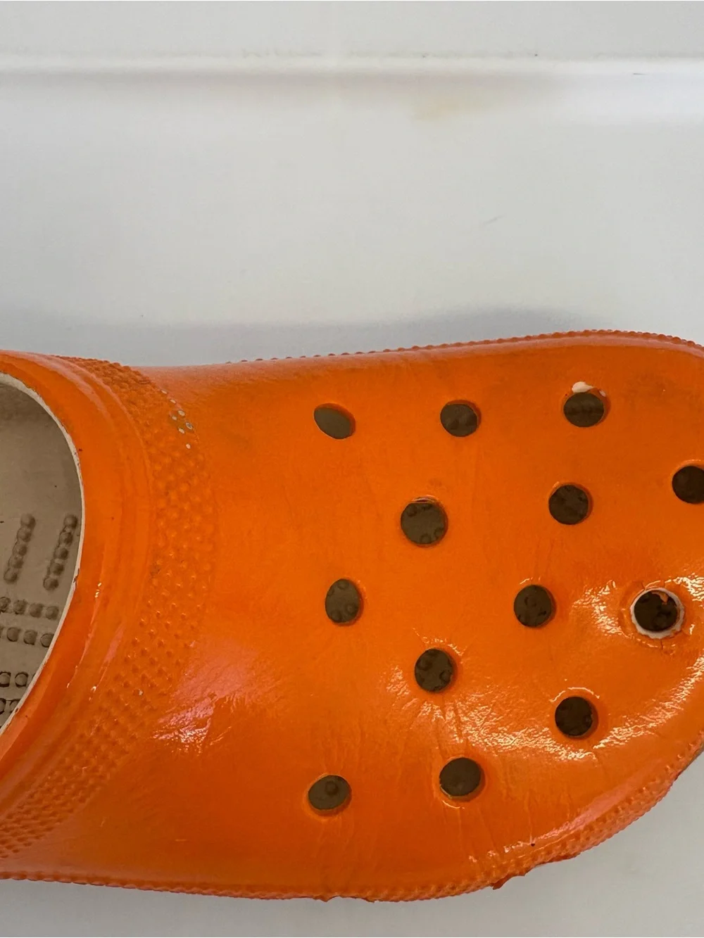Crocs x pringles collaboration red and orange slip on shoes M7 W9